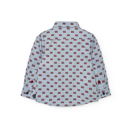 Camisa niño estampada bus Londres - Boboli