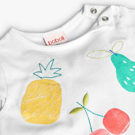 Camiseta punto estampado de frutas Boboli