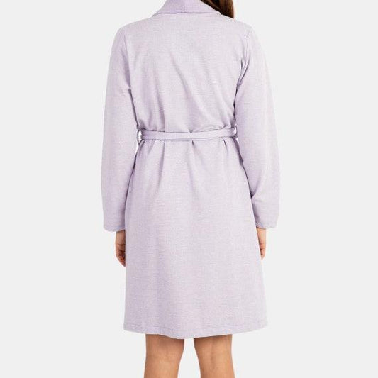 Bata larga cruzada lila Massana