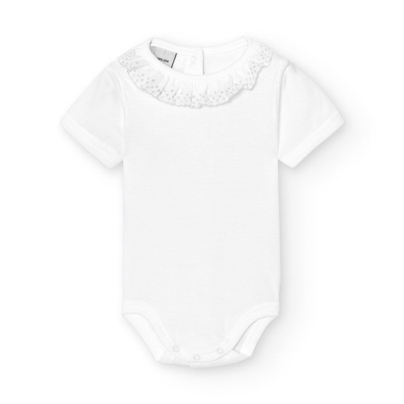 Body manga corta cuello batista gris - Babidu