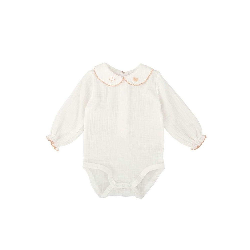 Body blanco cuello bebé Duna - Babidu