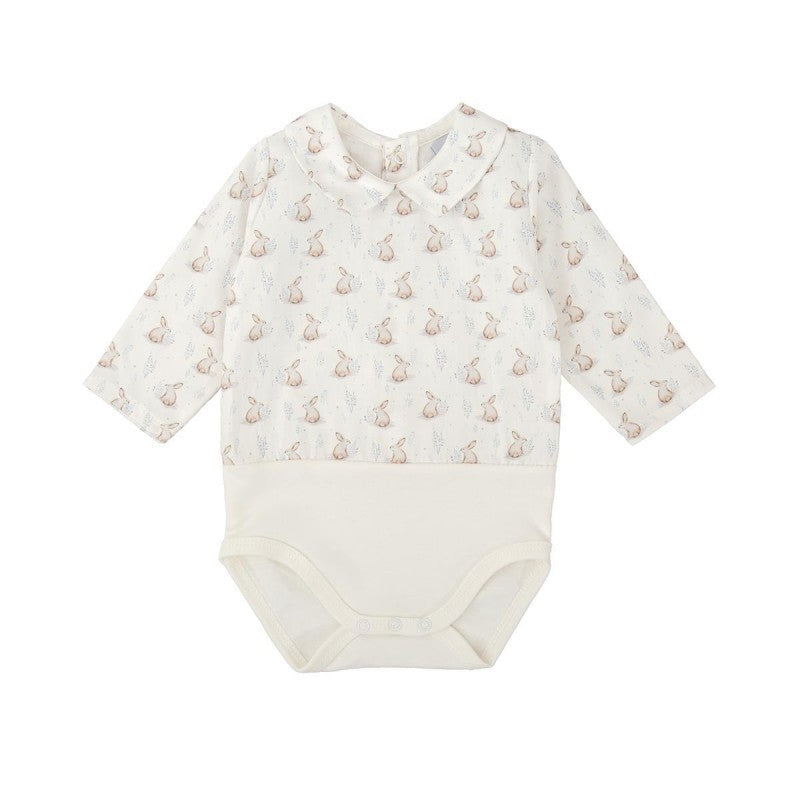 Body blanco cuello bebé Liebre - Babidu