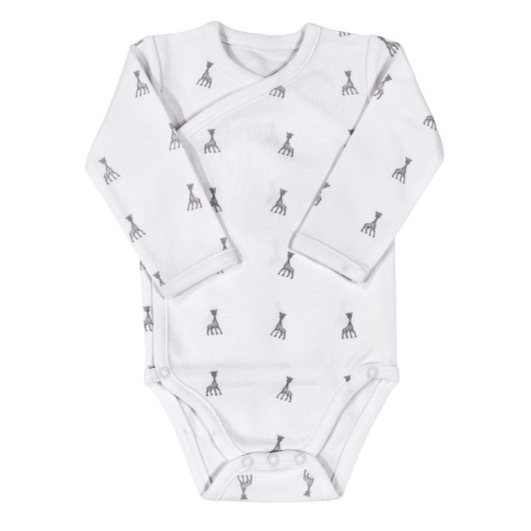 Body blanco y gris - Sophie la girafe