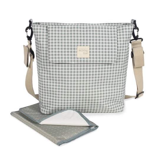 Bolsa canastilla I Love Vichy Verde - Walking Mum
