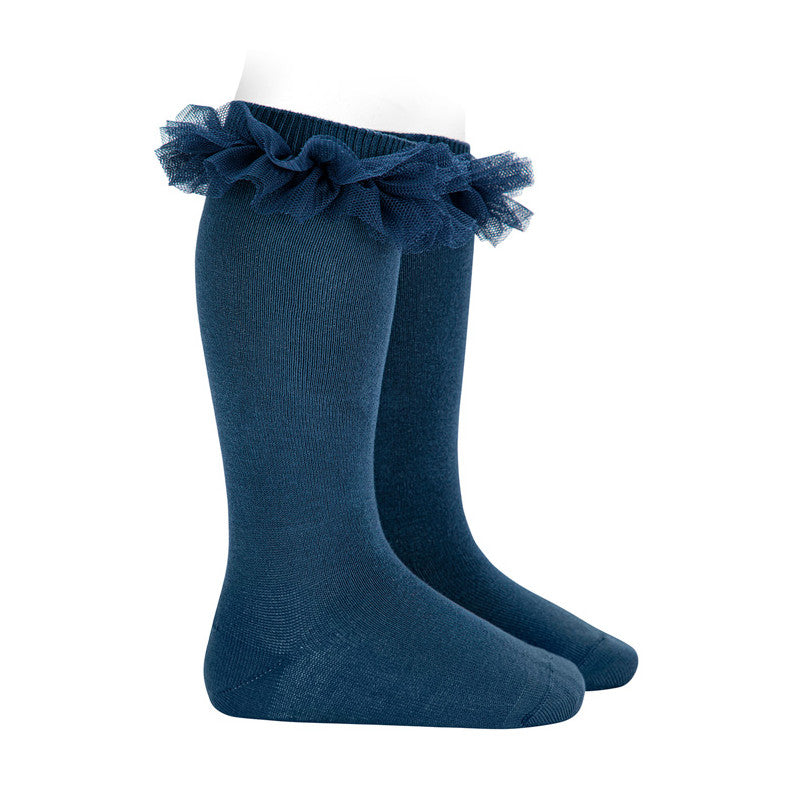 Calcetines altos algodón cálido tul Lapislazuli - Cóndor