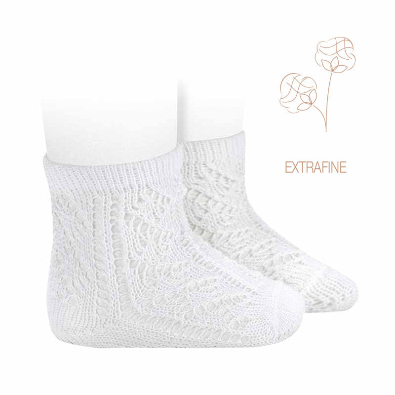 Calcetines Blanco perlé con calado extrafino - Cóndor