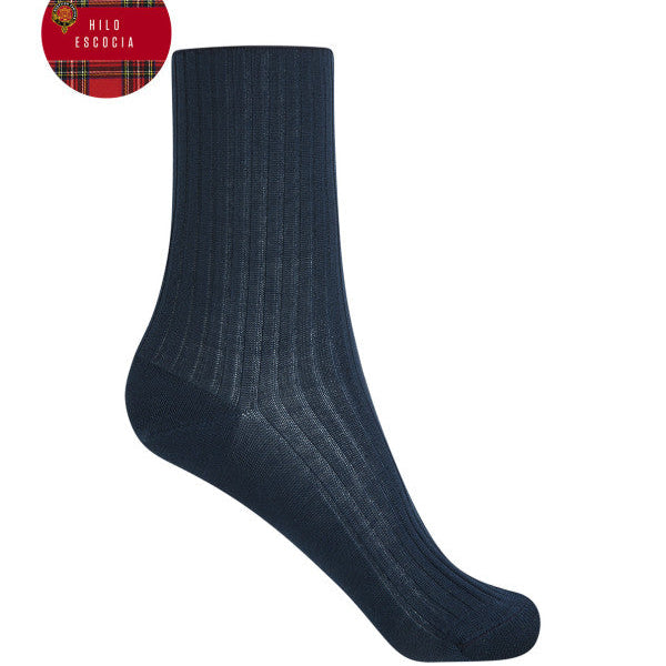 Calcetín Hilo Escocia marino - Punto Blanco