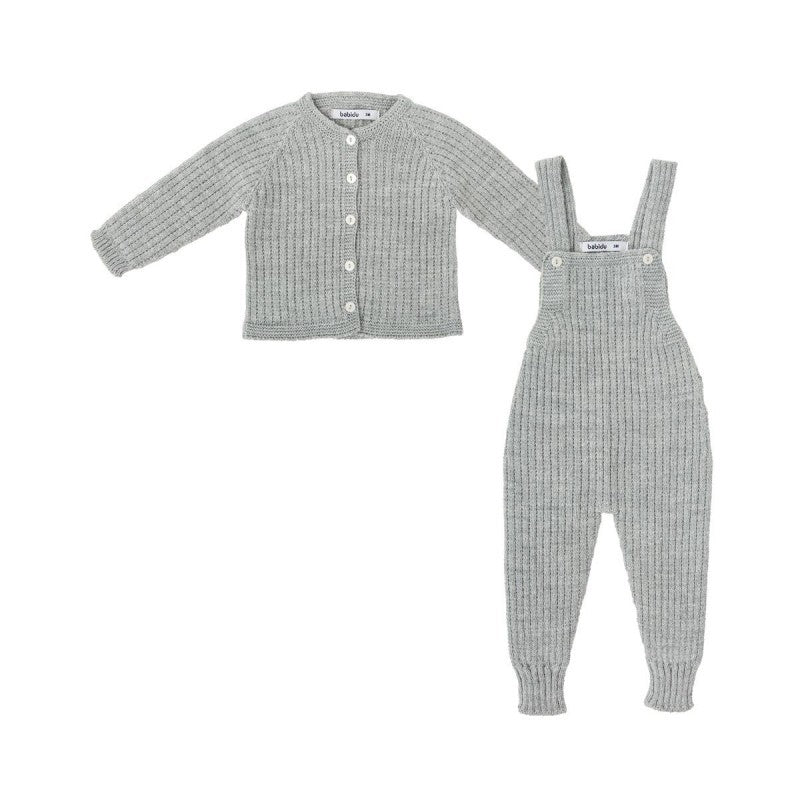 Conjunto gris punto peto bebé Bora - Babidu