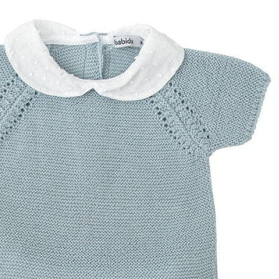 Conjunto ranita cuello bebé celeste Amanecer - Babidu