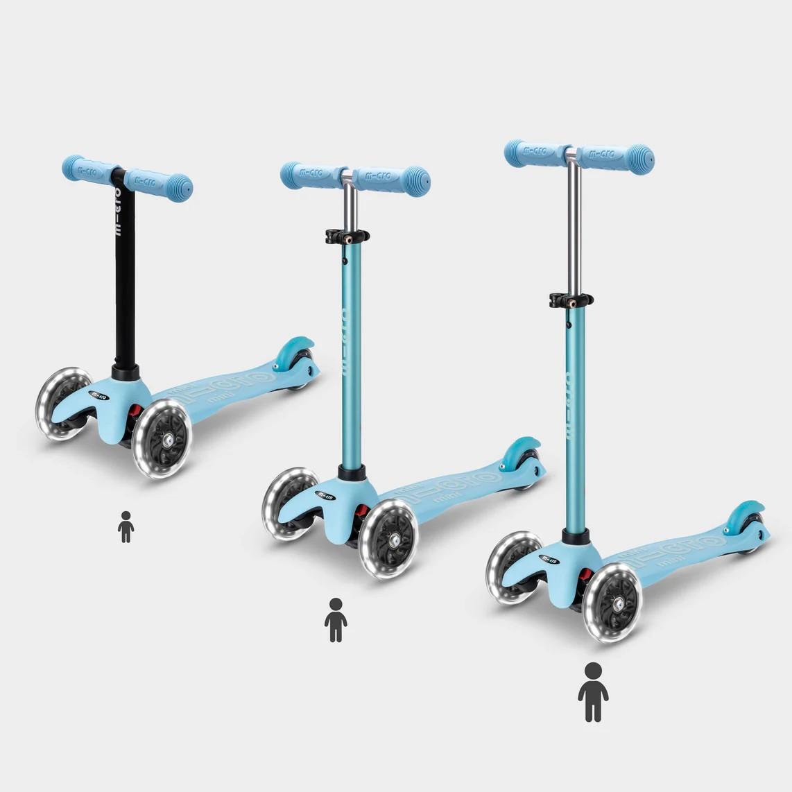 Patinete Mini 4en1 Deluxe Led azul - Micro