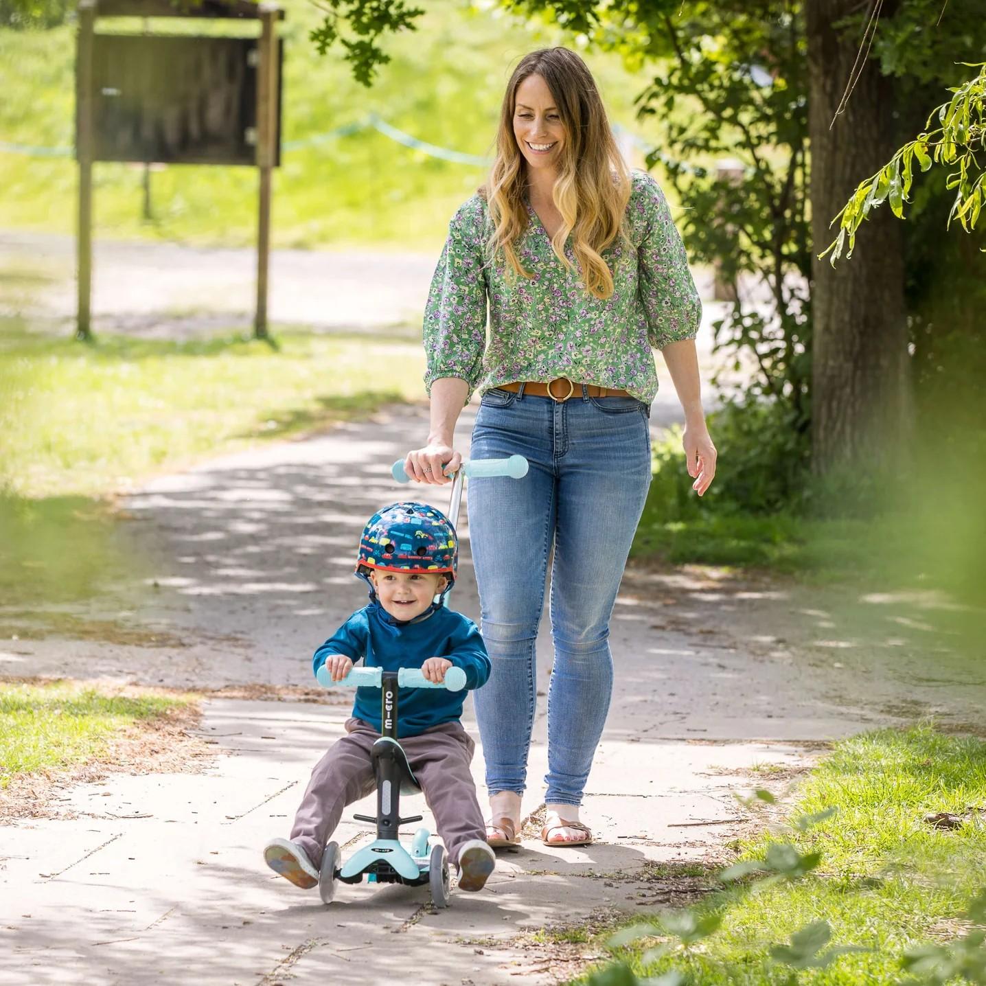 Patinete Mini 4en1 Deluxe Led azul - Micro