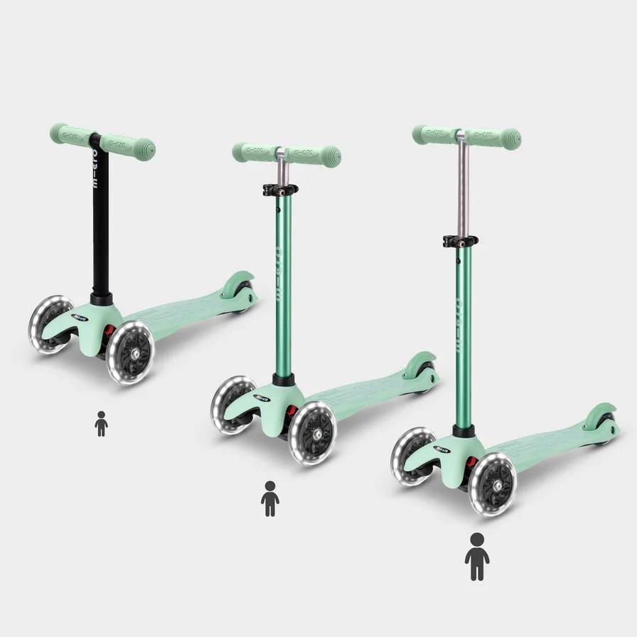 Patinete Mini 4en1 Deluxe Led menta - Micro