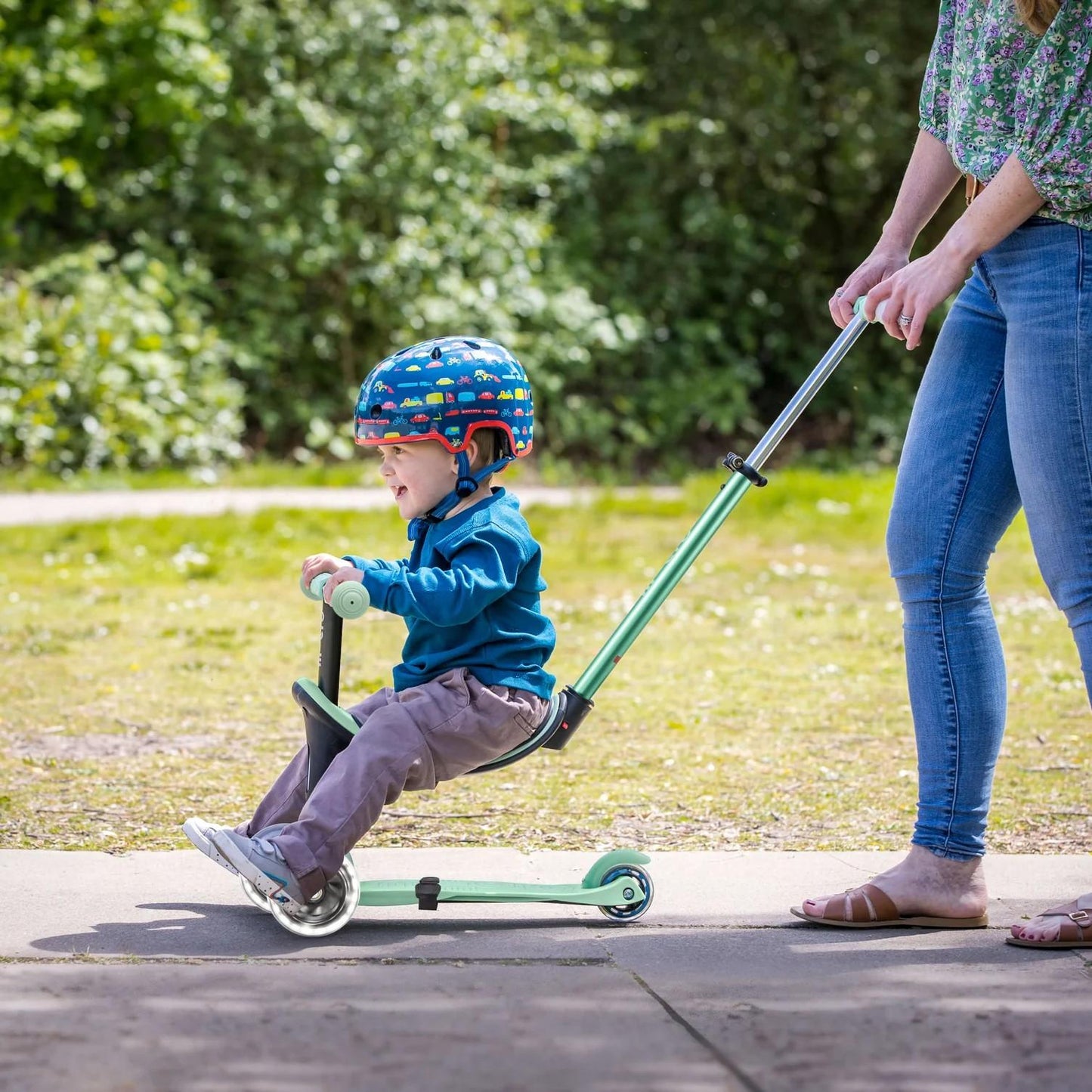 Patinete Mini 4en1 Deluxe Led menta - Micro
