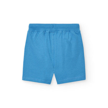 Bermuda felpa básica niño azul - Boboli