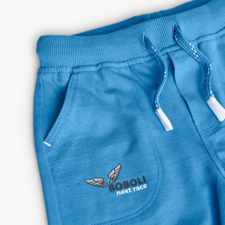 Bermuda felpa básica niño azul - Boboli