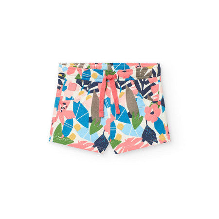 Bermuda felpa estampada flores Boboli
