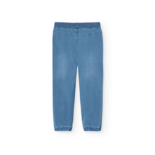 Pantalón felpa denim niño bleach - Boboli