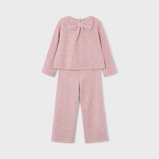Conjunto pantalón y jersey glitter rosa - Mayoral