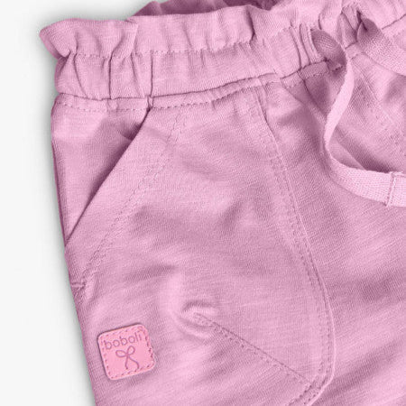 Bermuda algodón fruncida rosa Boboli