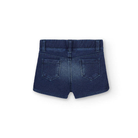 Bermuda vaquera felpa niña azul fuerte Boboli
