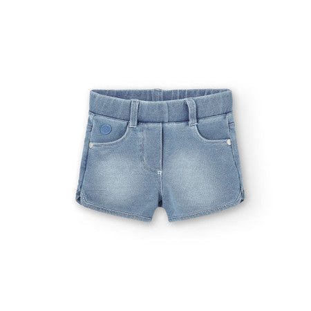 Bermuda vaquera felpa niña azul flojo Boboli