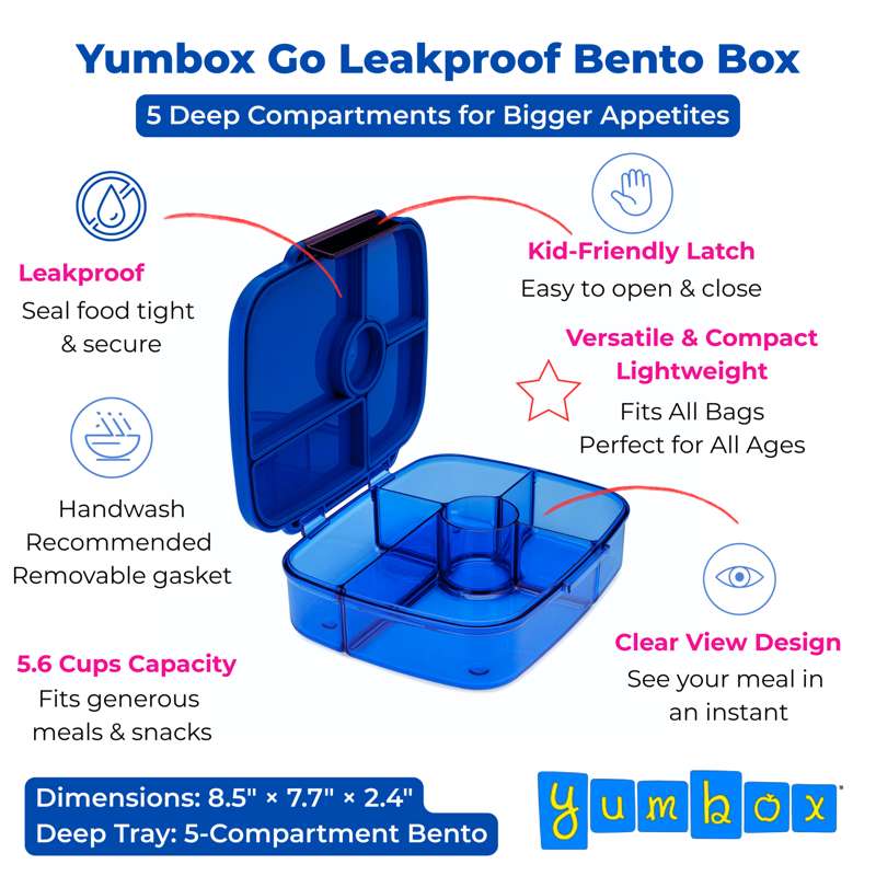 Caja almuerzo G0 5C Oslo Blue - Yumbox