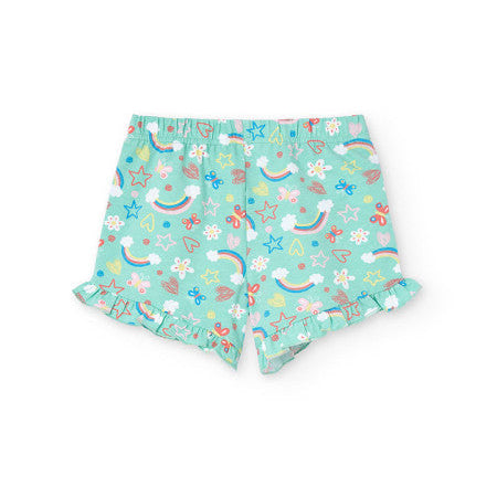 Pijama corto estampado arcoíris y flores - Boboli