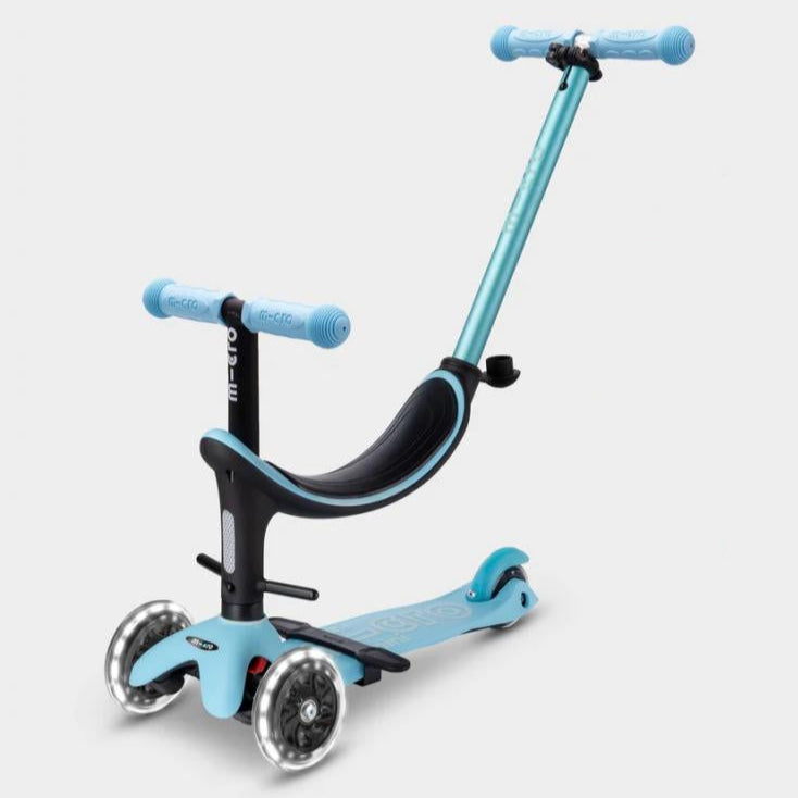 Patinete Mini 4en1 Deluxe Led azul - Micro