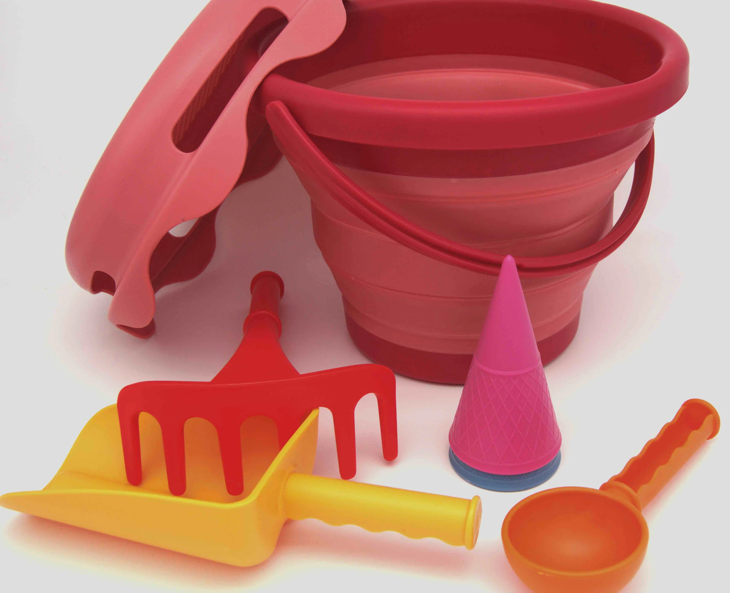 Set de playa compacto 7 piezas rojo - CompacToys