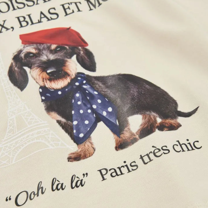 Camiseta Beige Perro Salchicha - Boboli