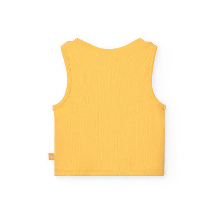 Top básico punto niña amarillo Boboli