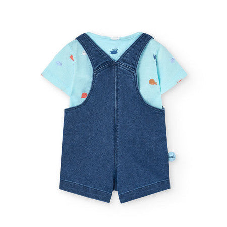Conjunto peto y camisa niño estampado cangrejo Boboli