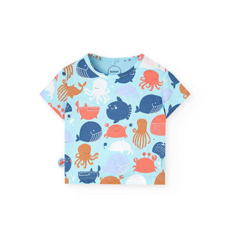 Conjunto niño estampado animales marinos - Boboli