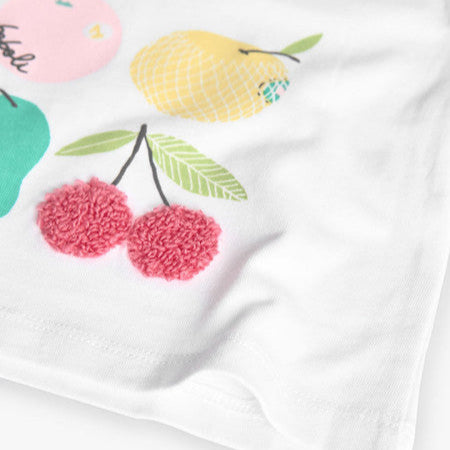 Conjunto niña frutas vichy rosa Boboli