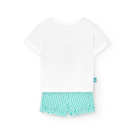 Conjunto niño koala vichy verde Boboli