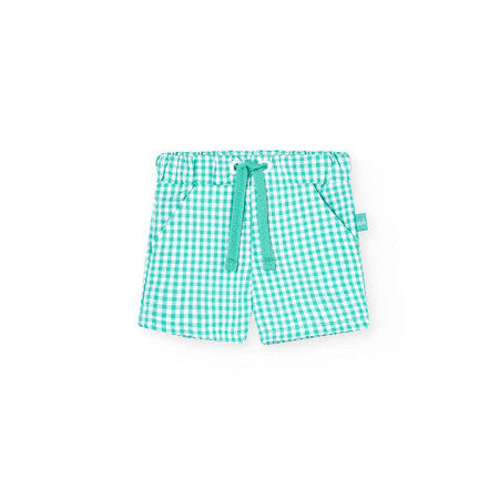 Conjunto niño koala vichy verde Boboli