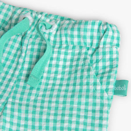 Conjunto niño koala vichy verde Boboli