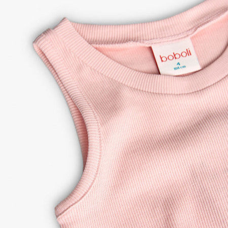 Top básico punto niña rosa Boboli