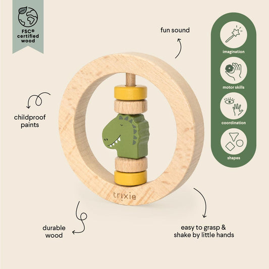 Sonajero redondo de madera Mr. Dino - Trixie