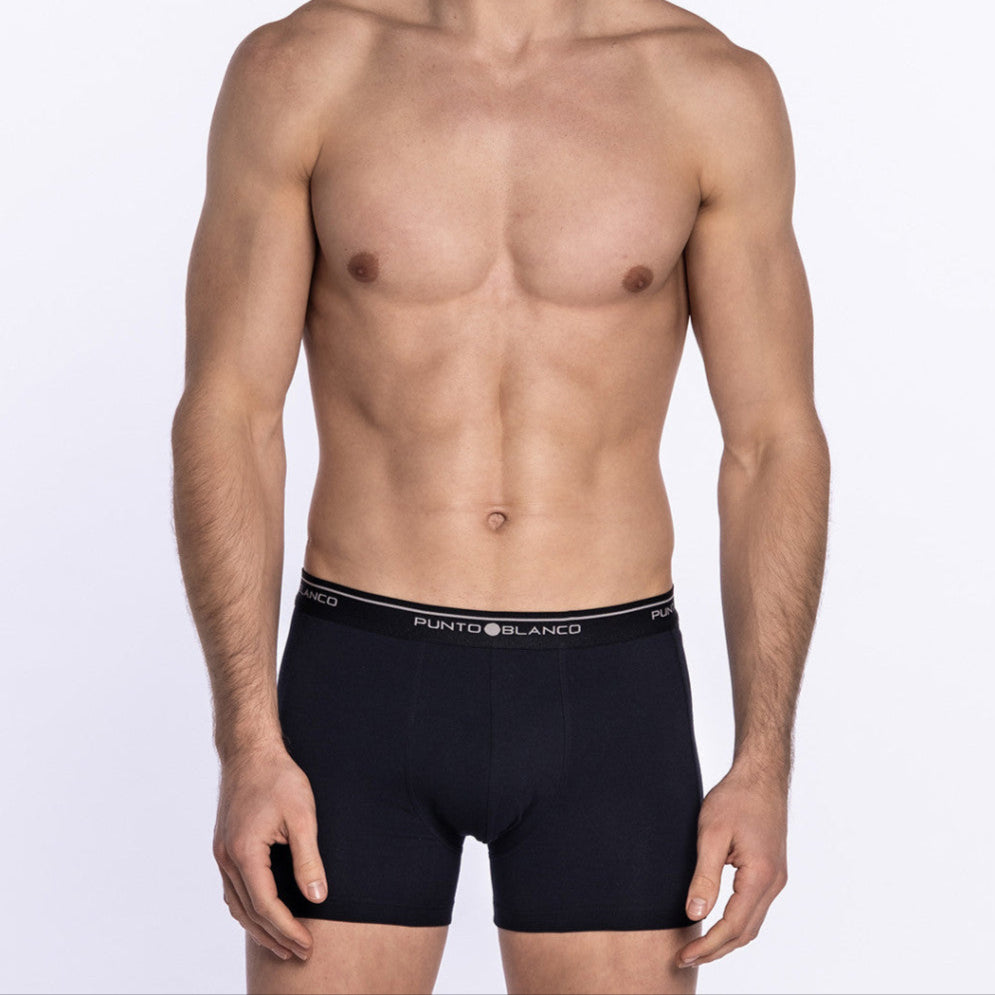 Pack 3 bóxers algodón turquesa , azul y negro - Punto Blanco