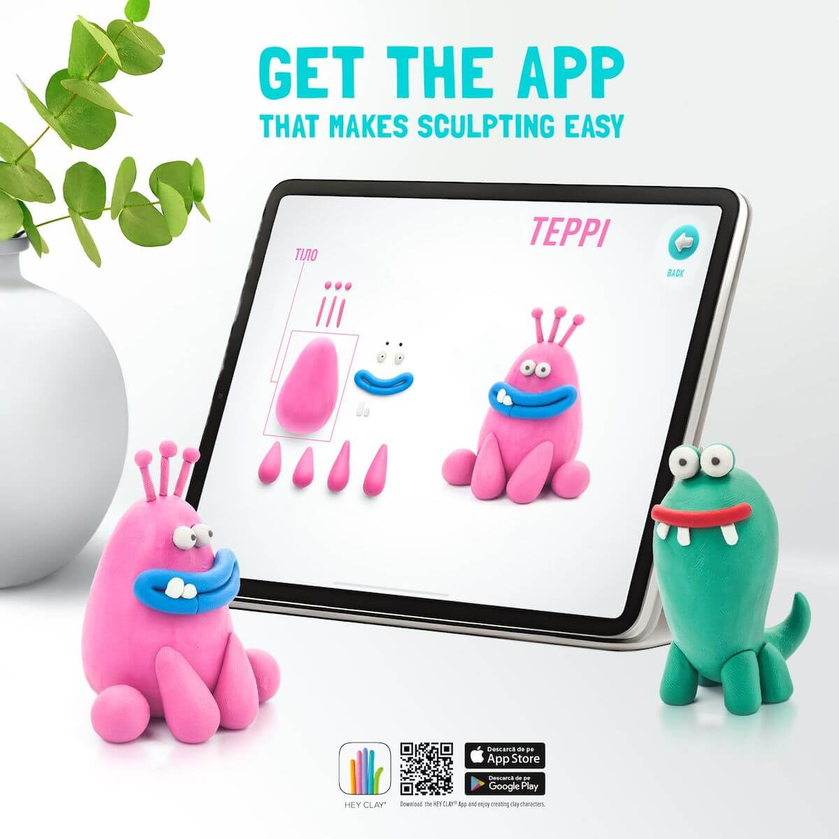 Plastilina interactiva Monstruos - Hey Clay