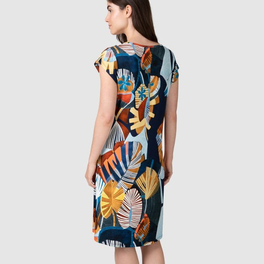 Vestido corto estampado Marino - Massana