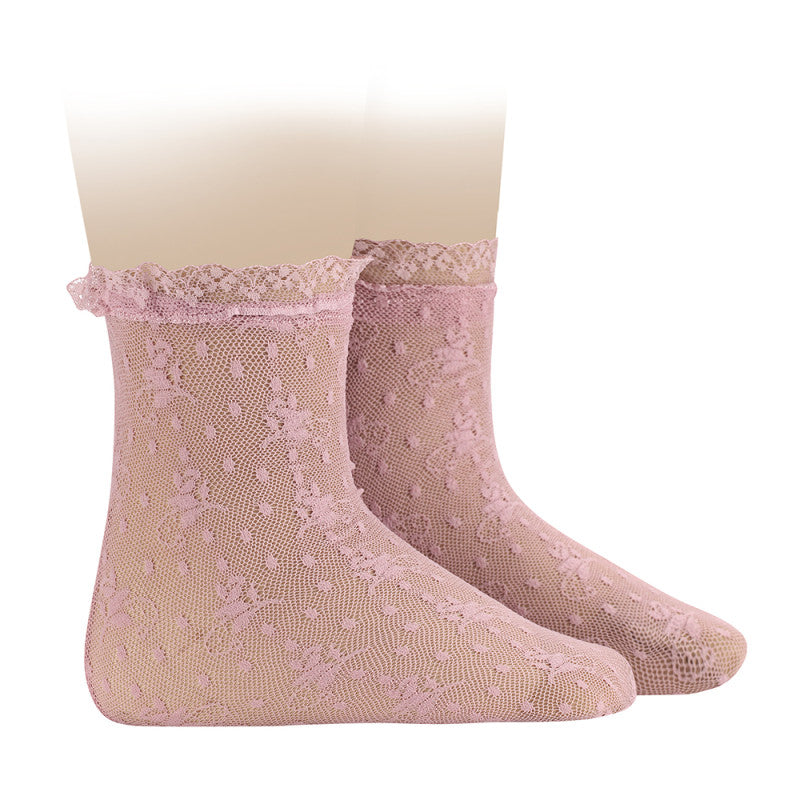 Souquet ceremonia Rosa palo blonda con puntilla - Cóndor