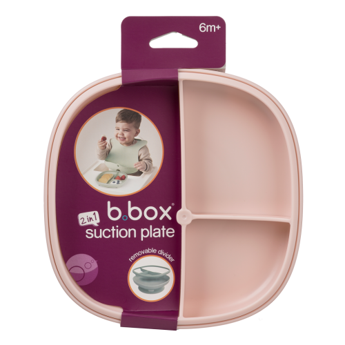 Plato 2 en 1 con ventosa y compatimentos extraíbles Blush - B.Box