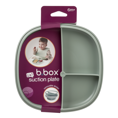 Plato 2 en 1 con ventosa y compatimentos extraíbles Sage - B.Box