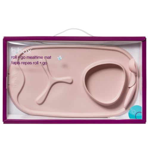 Bandeja silicona Roll + Go con cuchara Blush - B.Box