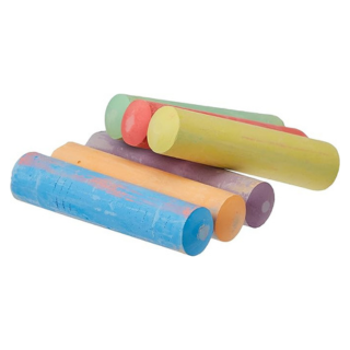 Tizas jumbo colores surtidos 6 unidades