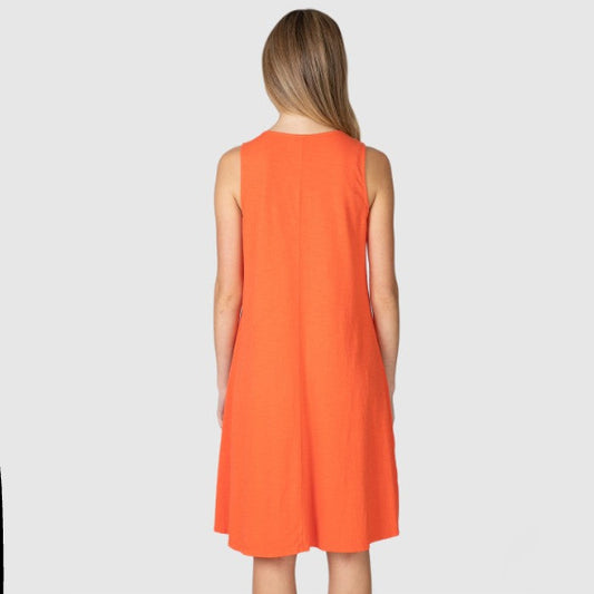 Vestido corto liso Coral - Massana