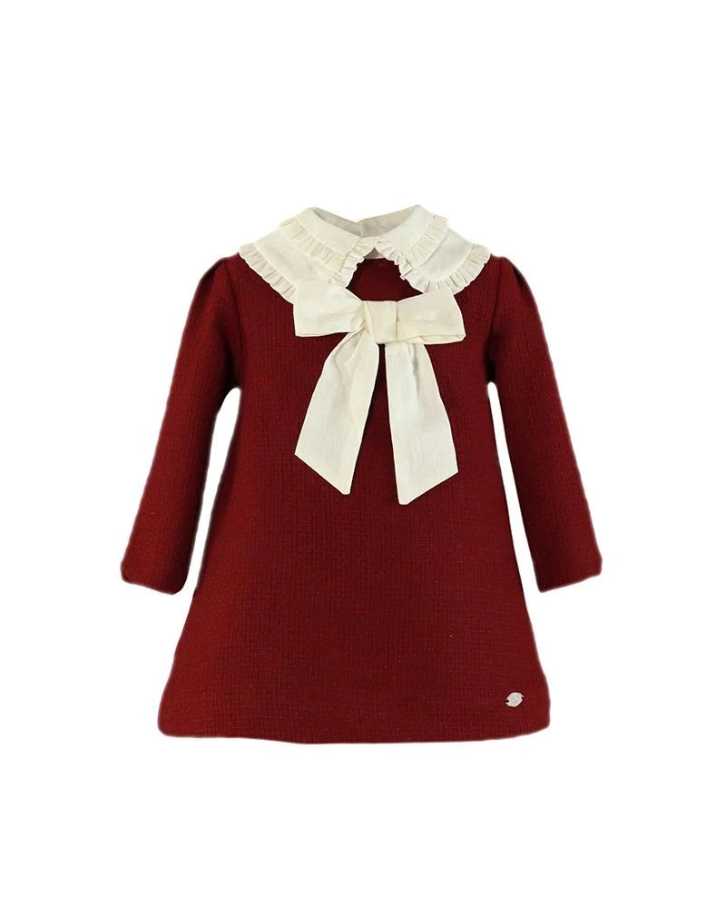 Vestido burdeos lazo - Miranda