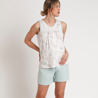 Pijama sin mangas maternity Wonder Mum - Admas